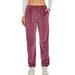SAYFUT Women's Velour Track Pant Open Leg Pajama Pant Super Soft Plush Comfy Velour Pants,Plus Size S-2XL Purple/Pink