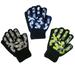 EvridWear Boys Girls Magic Stretch Gripper Gloves 3 Pair Pack (Camo, Medium)