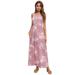 Plus and Regular Sizes Lilly Posh Summer Sleeveless Heather Floral Maxi Dress