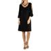 24/7 Comfort Apparel Women's Knee Length Cold Shoulder Dress