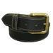 1-1/2" Buffalo Leather Belt Stitched Size 48-60 (Brown, 60)