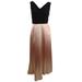 Betsy & Adam Women's Plus Size Tulip-Skirt Gown (18W, Black/Beige)