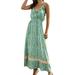 Sexy Dance Women Floral Dress Spaghetti Strap Sling Long Dress Casual Summer Loose Bohemian Maxi Sundress