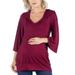 24seven Comfort Apparel Oversized Maternity Fashion Hoodie Top, M011229, Made in USA