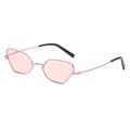 Jocestyle Punk Cat Eye Eyewear Metal Frame Sun Glasses Women Men Sunglasses (Pink)