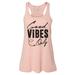 Women's Positive Energy Tank Top "Good Vibes Only" Bella Tank Top Gift Large, Peach