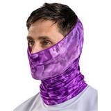 Aqua Design Fishing Hunting Masks Neck Gaiters for Men and Youth: UPF 50+ Sun Mask Protection: Camo Half Face Cover Balaclava Bandana: Liquid Purple size M