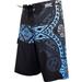 Hawaiian Island Creations (HIC) 21" Kanaha 8 Way Stretch Boardshorts, Black Sky, 44