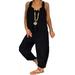 Women One Piece Harem Jumpsuit V-Neck Summer Romper One Piece Overalls Playsuit