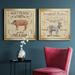 August Grove® Animal Farm Collection III Animal Farm Collection III - 2 Piece Picture Frame Print Set Canvas in Black | Wayfair