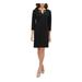 TOMMY HILFIGER Womens Embellished Zippered 3/4 Sleeve Jewel Neck Party Dress Size