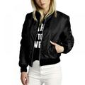 TINKER Spring and Autumn Women's Thin Coat Jacket Jacket Casual O-Neck Collar Slim Coat