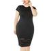 Sexy Dance Womens Stretch Plus Size Slim Fit Dress Knee Length Comfort Soft Dress Summer Crew Neck Casual Party Cocktail Dress