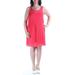 BAR III $80 Womens New 2196 Coral Tie Jewel Neck Blouson Mini Dress S B+B