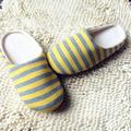 Winter Warm Home Stripe Anti-Slip Soft Sole Slippers Shoes House Indoor Floor Bedroom Slippers Shoes For Men/Women