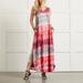 Women's Tie-Dye Split Irregular Hem Sleeveless Casual Popular Dress