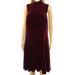 Lauren Ralph Lauren NEW Wine Red Womens Size 12 Mock-Neck Shift Dress