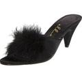 Phoebe, 2.5" Heel Satin Maribou Slippers