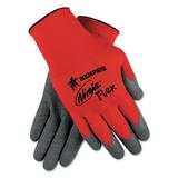 MCR Safety Ninja Flex Latex Coated Palm Gloves N9680L, X-Large, Red/Gray, 1 Dozen -CRWN9680XL