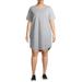 Terra & Sky Women's Plus Size Scoop Neck T-Shirt Dress