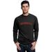 Daxton San Francisco Sweatshirt Athletic Pullover Crewneck French Terry Fabric, Black Sweatshirt Red Letters, S