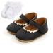 Zuiguangbao 2021 Fashion Baby Boy PU Leather Shoes Soft-soled Toddler Shoes + Socks Two Piece 0-18M