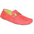 CORONADO Men Casual Shoe MOC-5 Driving Moccasin with Stitched Toe and Buckle Details Red 9.5M