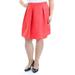 ANNE KLEIN Womens Coral Textured Floral Above The Knee Pleated Wear To Work Skirt Size 14