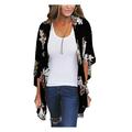 Womens Batwing Sleeve Cardigan Chiffon Sheer Kimono Tops Blouse Shirt Cover Up