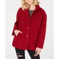 Collection B Juniors' Faux-Fur Coat Red Size Small