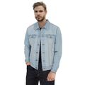 X RAY Mens Denim Jacket Washed Casual Trucker Jean Jacket for Men, Bleach Wash, Small