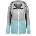 New Women Hooded Zip Wind Breaker Outdoor Jacket Waterproof Rain Coat S-2XL