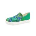 Daeful Women's Floral Printed Flat Heel Casual Shoes Round Toe Lightweight Breathable