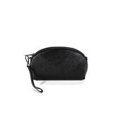 Folli Follie Womens Leather Solid Small Clutch Handbag Black