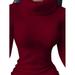 LilyLLL Womens High Neck Bodycon Party Sweater Jumper Mini Dress Clubwear