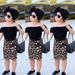 Toddler Kids Baby Girl Off Shoulder Tops Leopard Sheath Dress Skirt Clothes 1-6Y