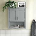 Highland Dunes Rysing Wall Mounted Bathroom Cabinet Manufactured Wood in Gray/Brown | 24.5 H x 22.81 W x 7.88 D in | Wayfair ANDV2495 42738274