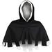 Jona Wool Hood in Black Cotton by Medieval Collectibles