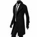 Lookwoild Men Trench Coat Warm Thicken Jacket Woolen Peacoat Long Overcoat Tops