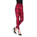 SlimMe Gaban Tartan Shaping Leggings Small/Medium / Black/Red