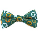 Jacob Alexander Men's St. Patrick's Day Shamrock Circles Adjustable Pre-Tied Bow Tie