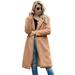 Women's Coat, Winter Warm Long Sleeve Lapel Midi Coat Jacket for Travelling Party Shopping Vacation