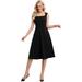 Ever-Pretty Women's Square Neck Sleeveless Slim Fit Homecoming Dresses 00132 Black X-Large