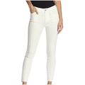 FREE PEOPLE Womens White Zippered Pocketed Skinny Jeans Size 28