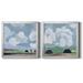 Red Barrel Studio® A Quiet Village I A Quiet Village I - 2 Piece Picture Frame Painting Set Canvas, in Blue/Green | Wayfair