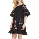 Free People Pavlo Babydoll Dress Black