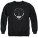 Power Rangers Black Ranger Mask Adult Crewneck Sweatshirt Black