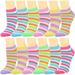 12 Pairs Women's Ankle Socks Assorted Colors Size 9-11 Striped #5