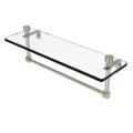 Brayden Studio® Ballenas Bracket Shelf w/ Towel Bar Glass/Metal in Gray | 5 H x 16 W x 5 D in | Wayfair FT-1/16TB-PNI