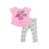 Trolls Girls Shirt and Legging Set Pink and Gray Sizes 4, 5/6 and 6x